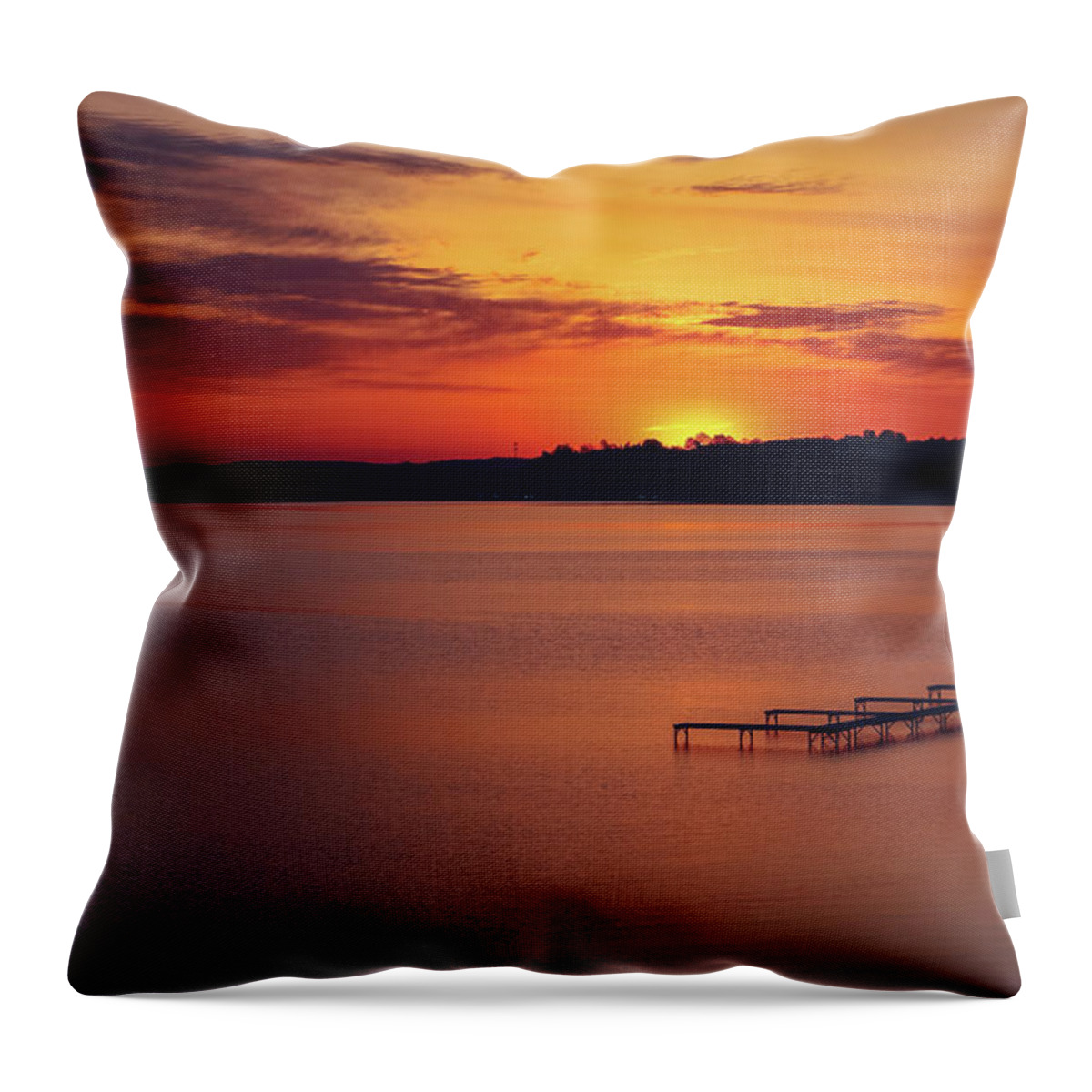 Sugar Beach Sunrise Throw Pillow featuring the photograph Sugar Beach Sunrise by Rachel Cohen