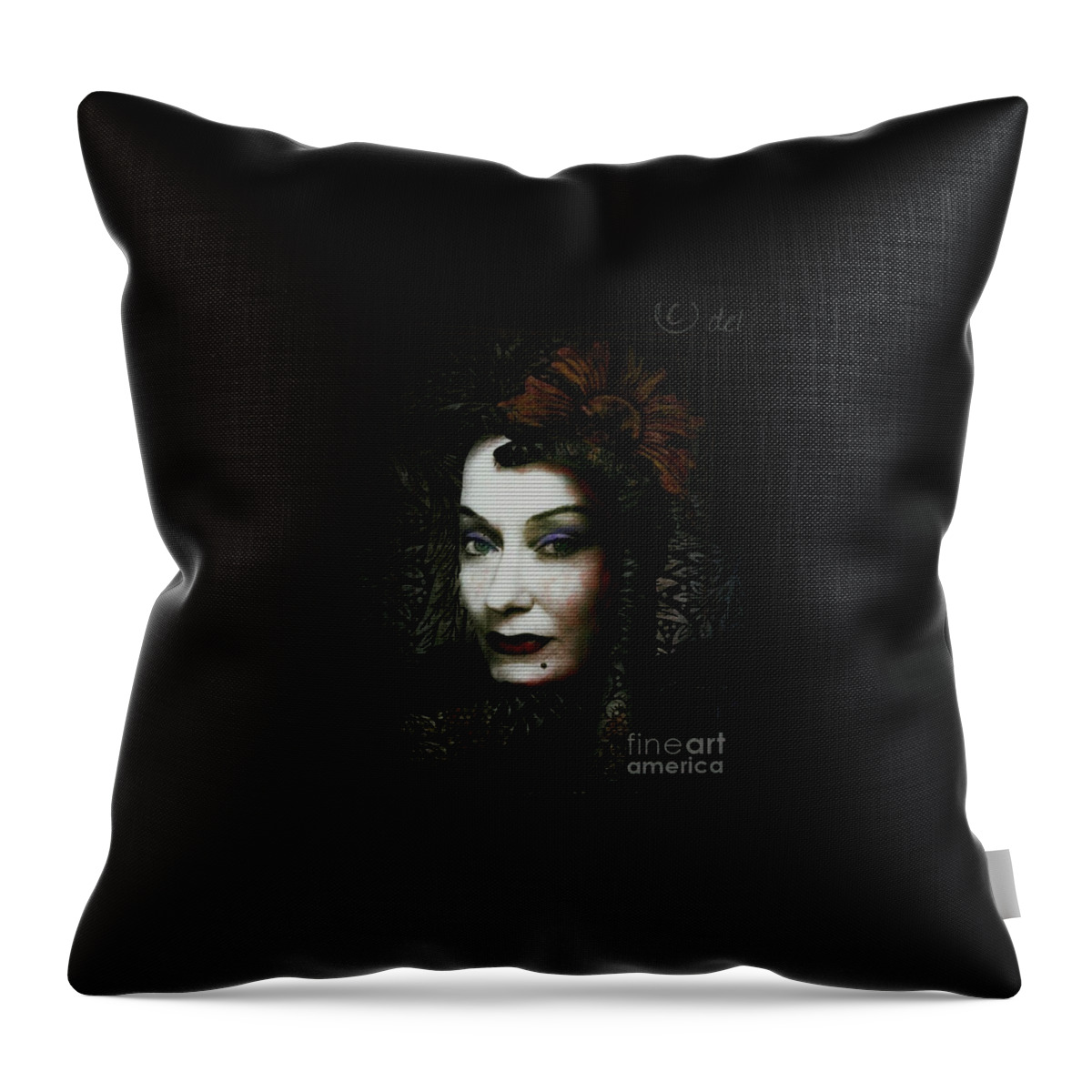 Black Throw Pillow featuring the digital art Sugar Buster by Delight Worthyn