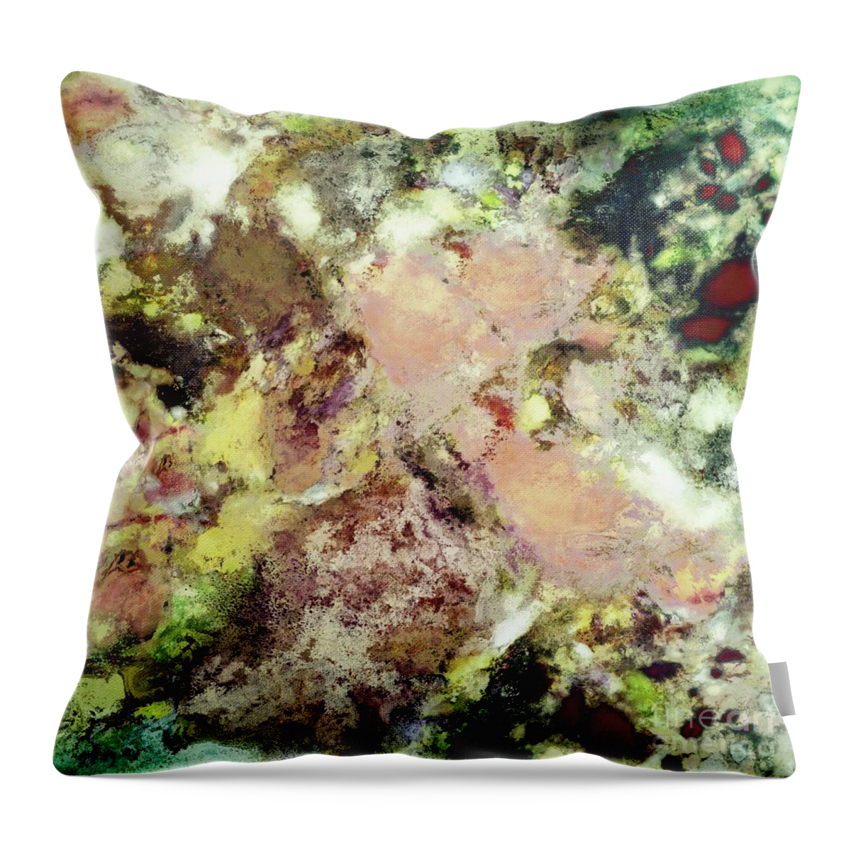 Abstract Throw Pillow featuring the digital art Sugar coated by Keith Mills
