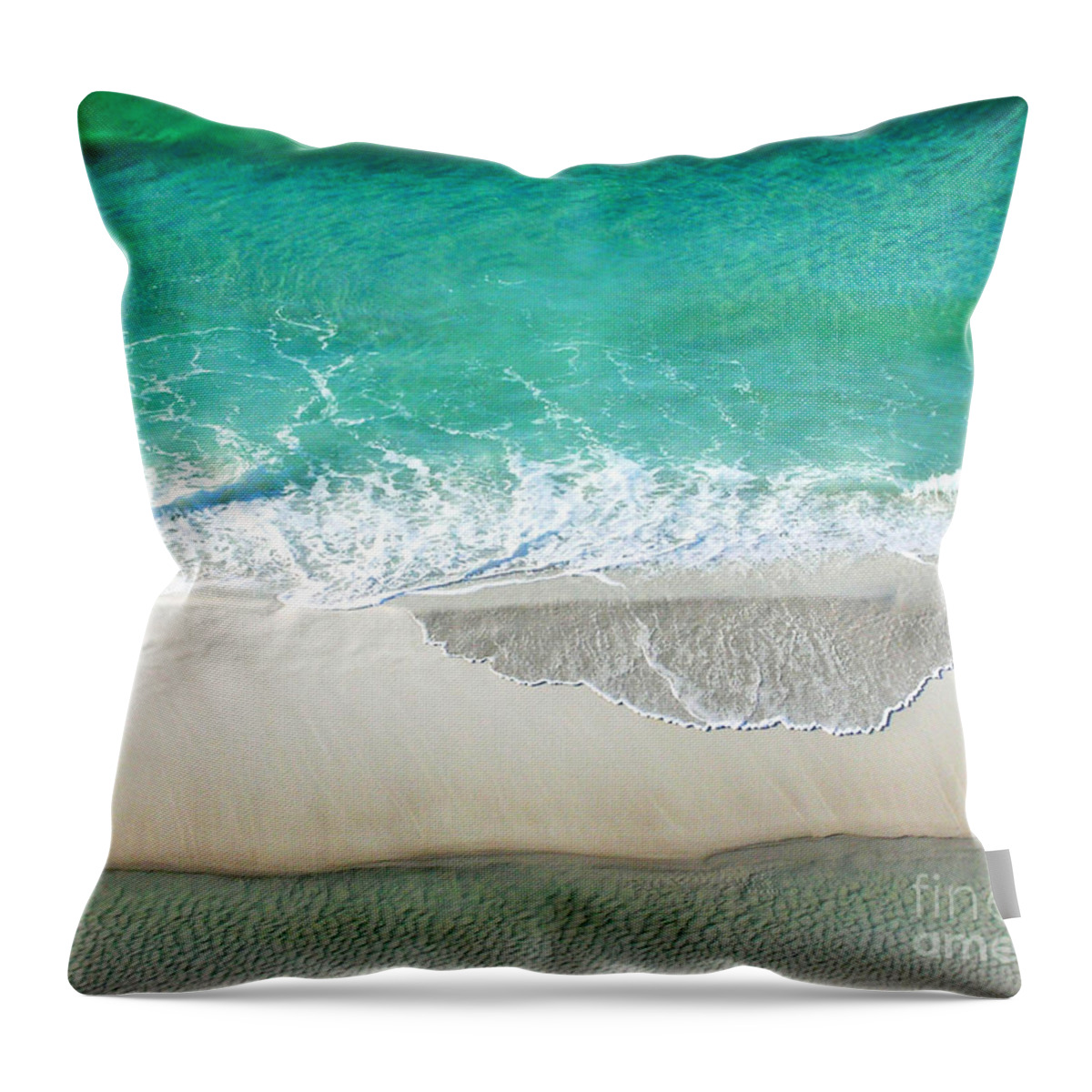 Surf Throw Pillow featuring the photograph Sugar Sand Beach by Lizi Beard-Ward