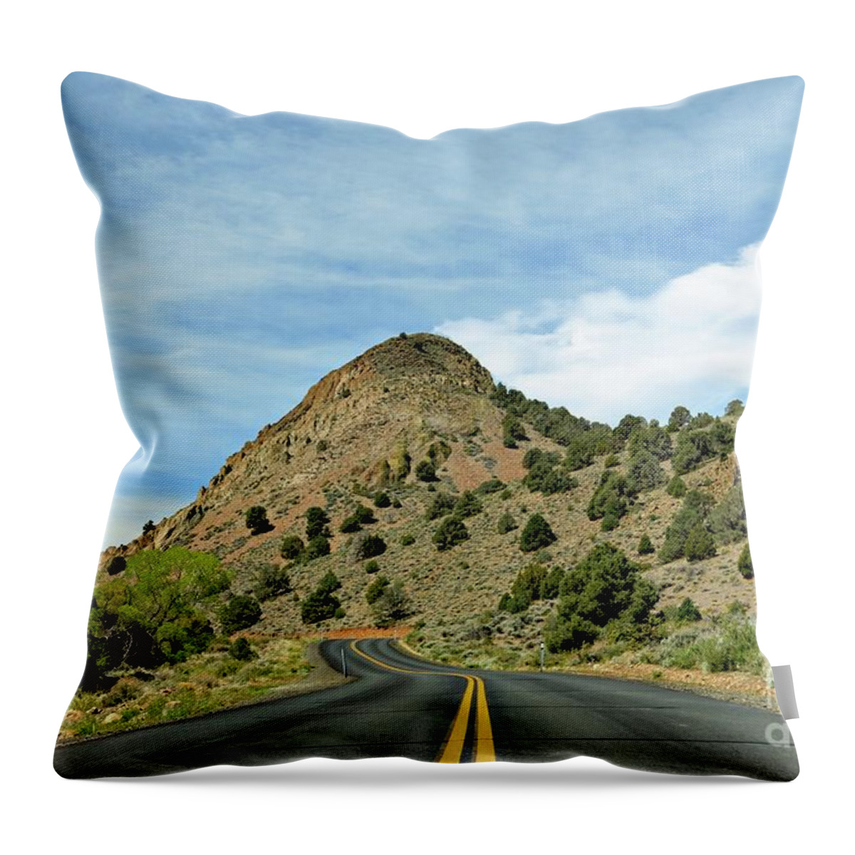 Sugarloaf Mountain Throw Pillow featuring the photograph Sugarloaf Mountain in Six Mile Canyon by Benanne Stiens