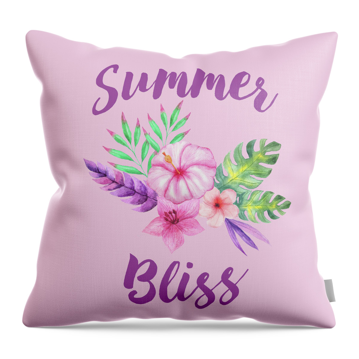 Towel Throw Pillow featuring the photograph Summer Bliss - Square by Thomas Leparskas