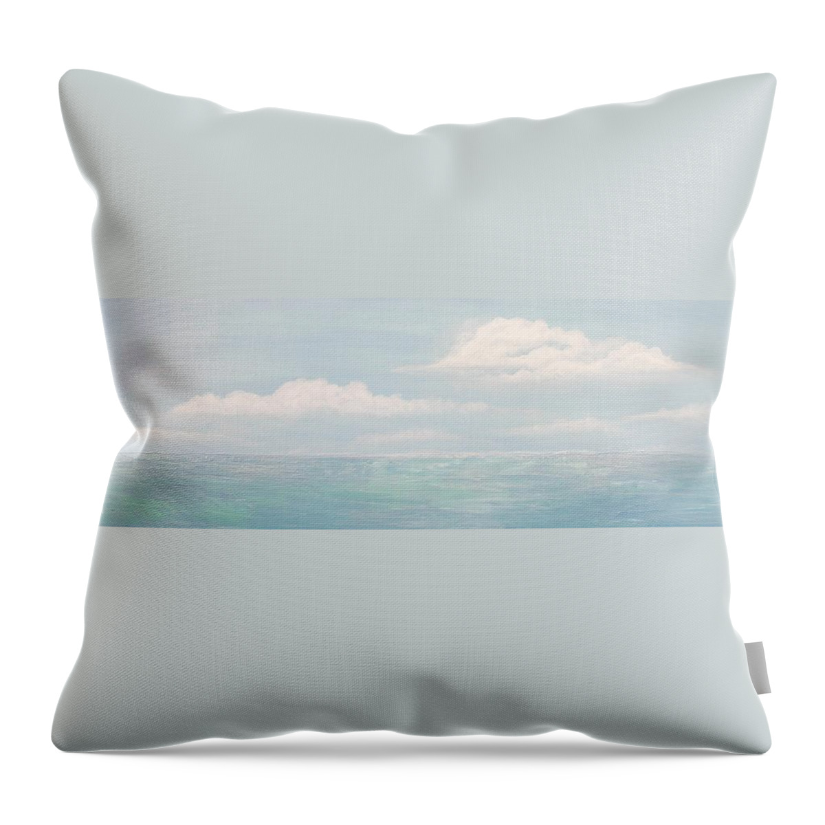 Blue Throw Pillow featuring the painting Summer Breeze by Mishel Vanderten