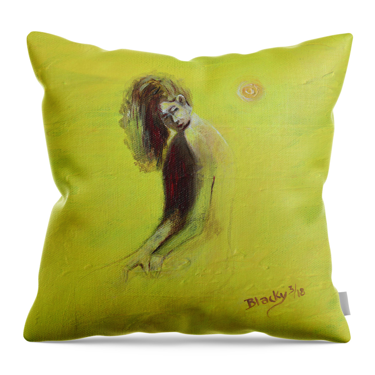 Sunshine Throw Pillow featuring the painting Summer Dreams by Donna Blackhall