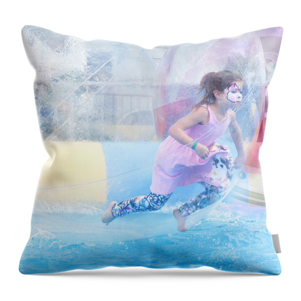 Theresa Tahara Throw Pillow featuring the photograph Summer Fun by Theresa Tahara