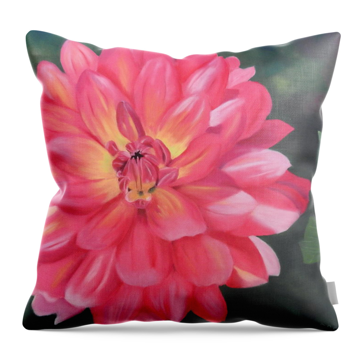 Summer Throw Pillow featuring the pastel Summer Pinks by Carol Corliss