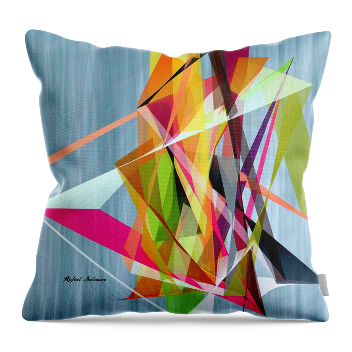 Rafael Salazar Throw Pillow featuring the digital art Summer by Rafael Salazar