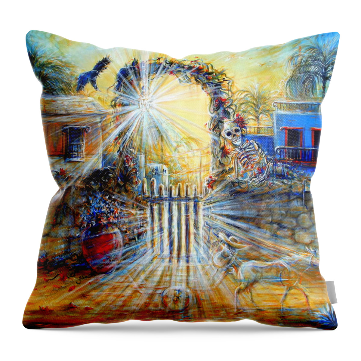 Summer Throw Pillow featuring the painting Summer Sanity II by Heather Calderon
