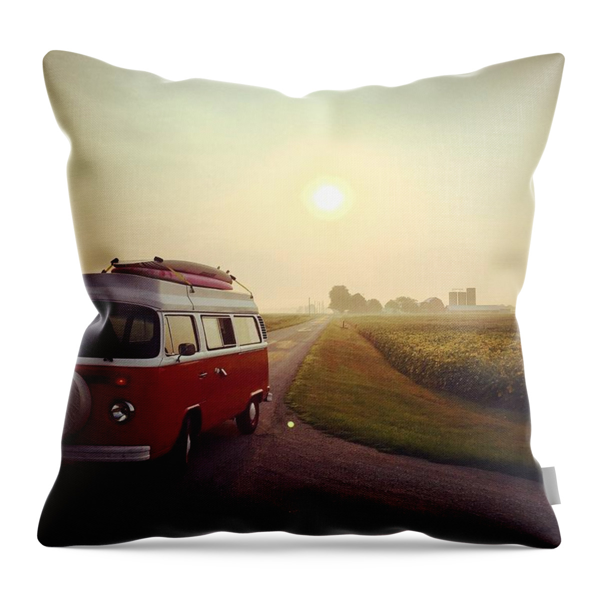 Vw Throw Pillow featuring the photograph Summer VW Vibe by Andrew Weills