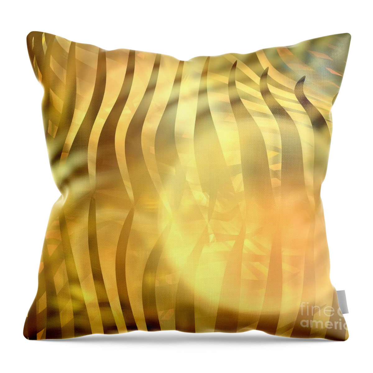 Apophysis Throw Pillow featuring the digital art Sun Reeds by Kim Sy Ok