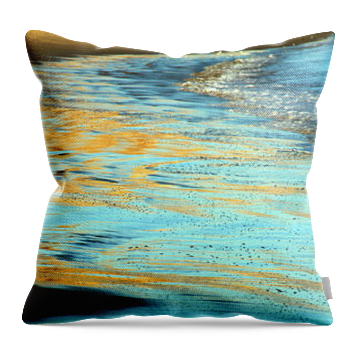 Drakes Bay Throw Pillow featuring the photograph Sun Splashed waves at Point Reyes National Seashore California by Wernher Krutein
