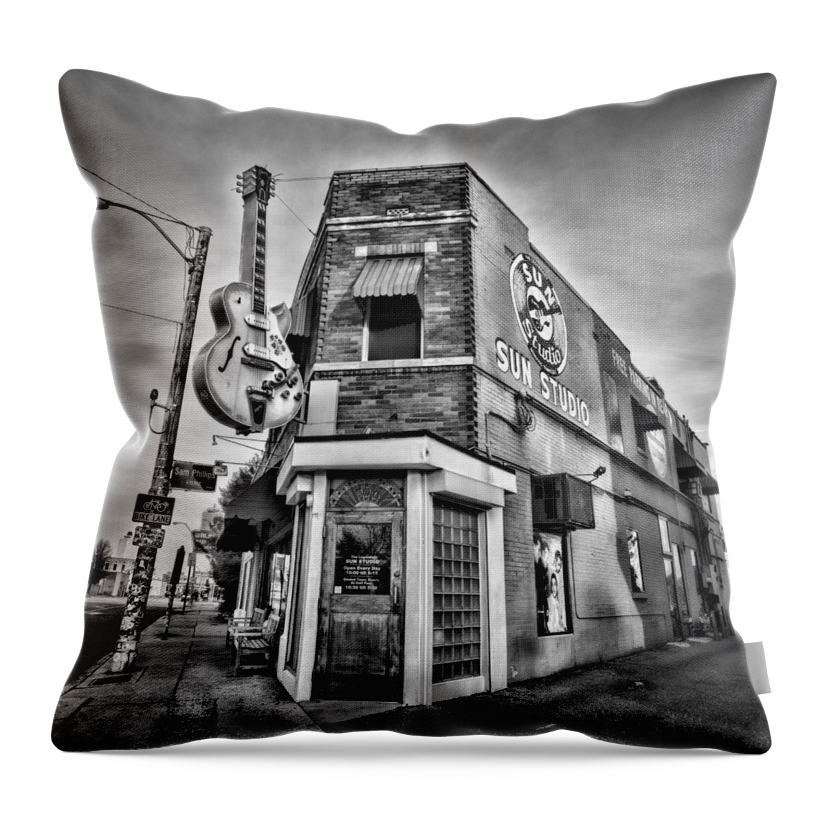 Memphis Throw Pillow featuring the photograph Sun Studio - Memphis #2 by Stephen Stookey