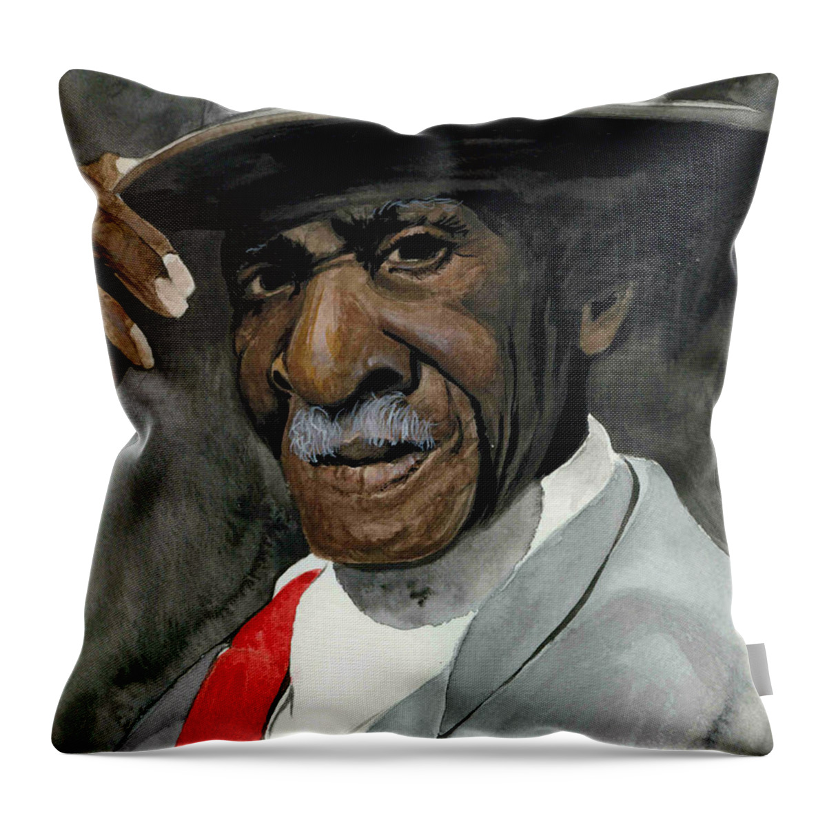 Americana Throw Pillow featuring the painting Sunday Go to Meeting by Kim Whitton