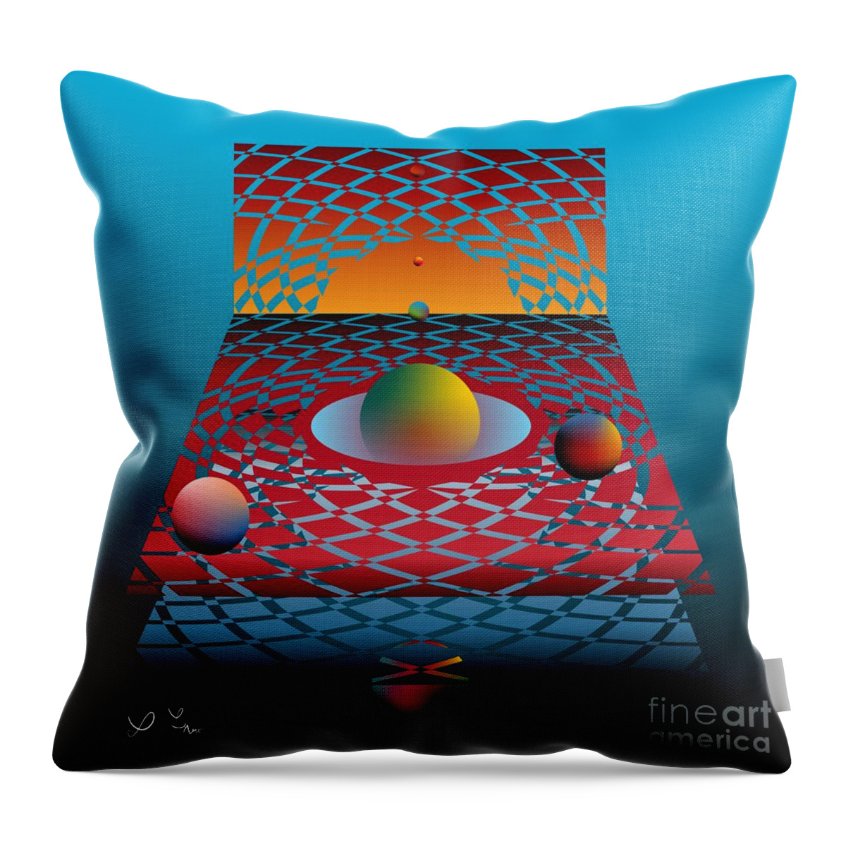 Day Of Week Throw Pillow featuring the digital art Sunday Morning by Leo Symon