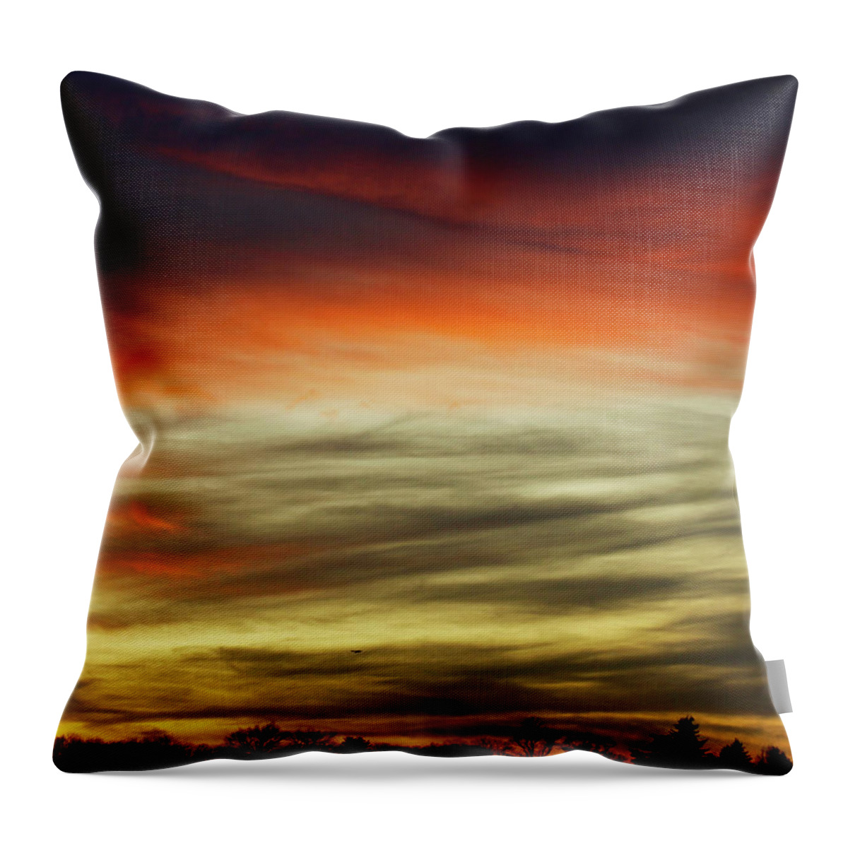 Nightfall Throw Pillow featuring the photograph Sundown Sky by Carol F Austin