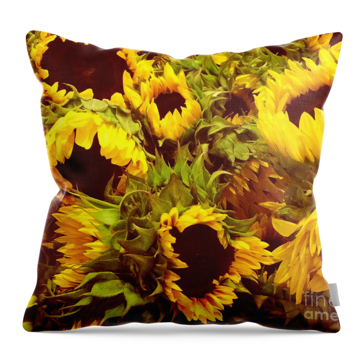 Sunflowers Throw Pillow featuring the photograph Sunflower Party by Onedayoneimage Photography