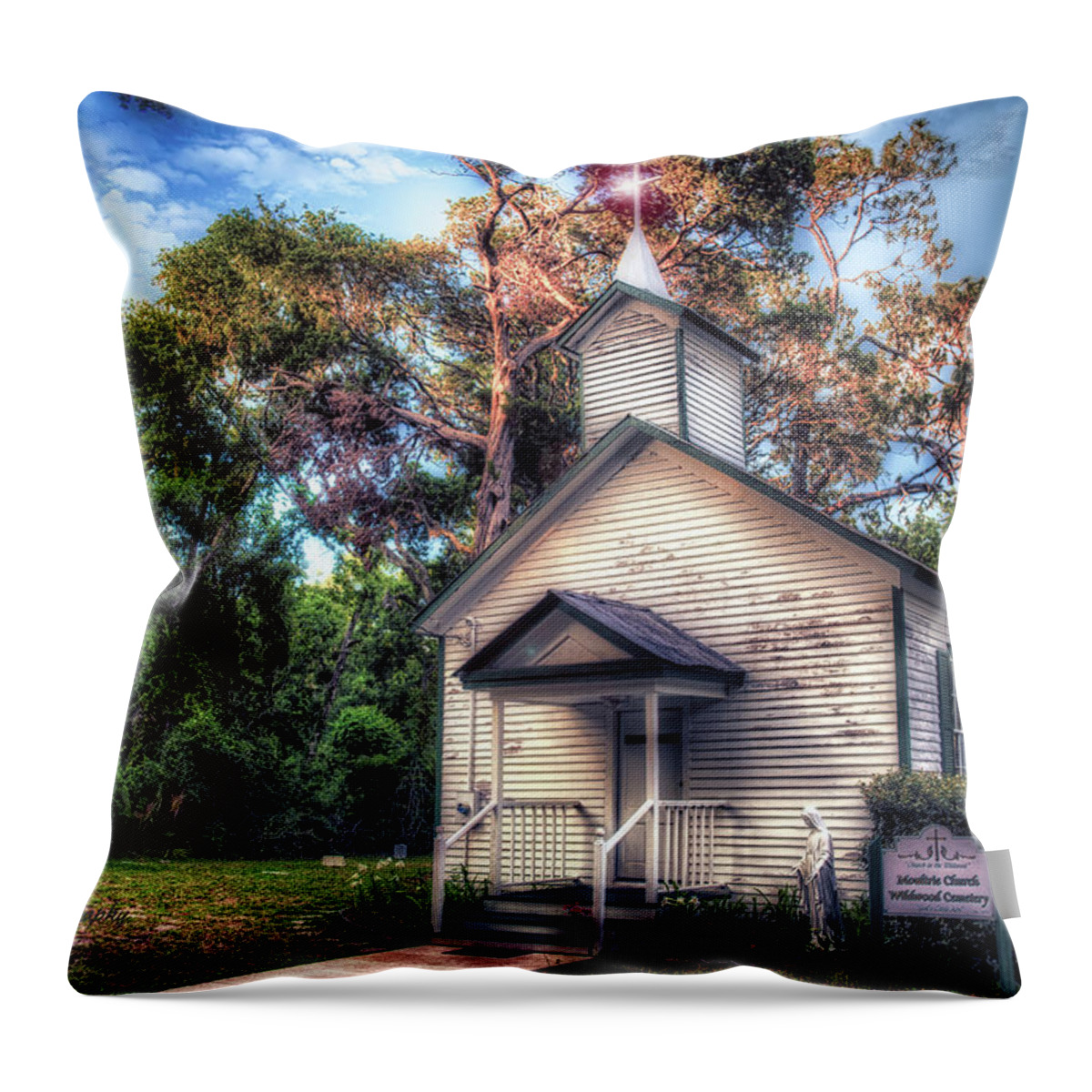 St Augustine Throw Pillow featuring the photograph Sunlit Worship by Joseph Desiderio