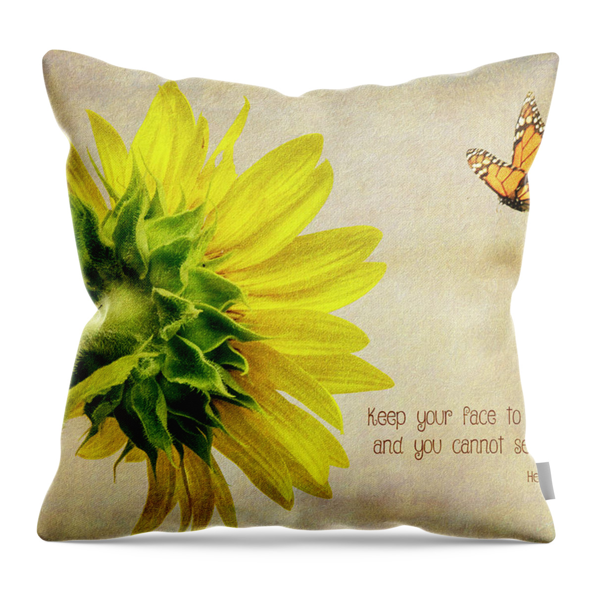 Sunflower Throw Pillow featuring the photograph Summer Sun #1 by Cathy Kovarik