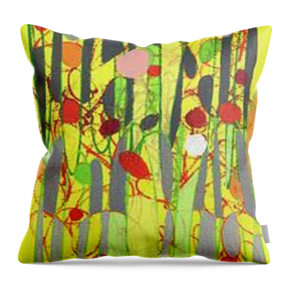 Sunny Throw Pillow featuring the painting Sunny Days One by Lynne Taetzsch