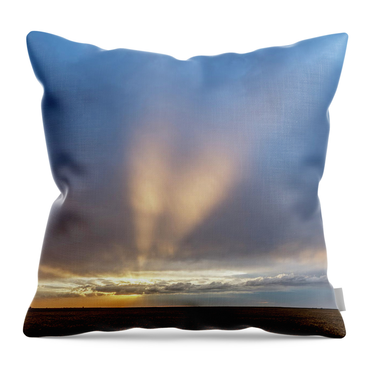 Kansas Throw Pillow featuring the photograph Sunrise and Wheat 02 by Rob Graham