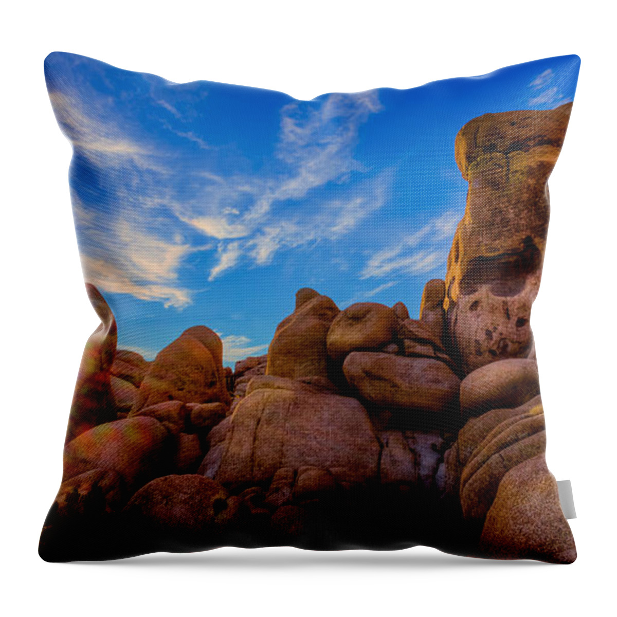 California Throw Pillow featuring the photograph Sunrise at Skull Rock by Rikk Flohr