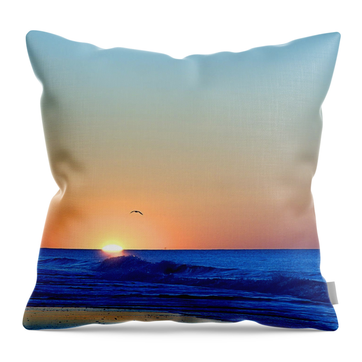 Seas Throw Pillow featuring the photograph Sunrise I V by Newwwman