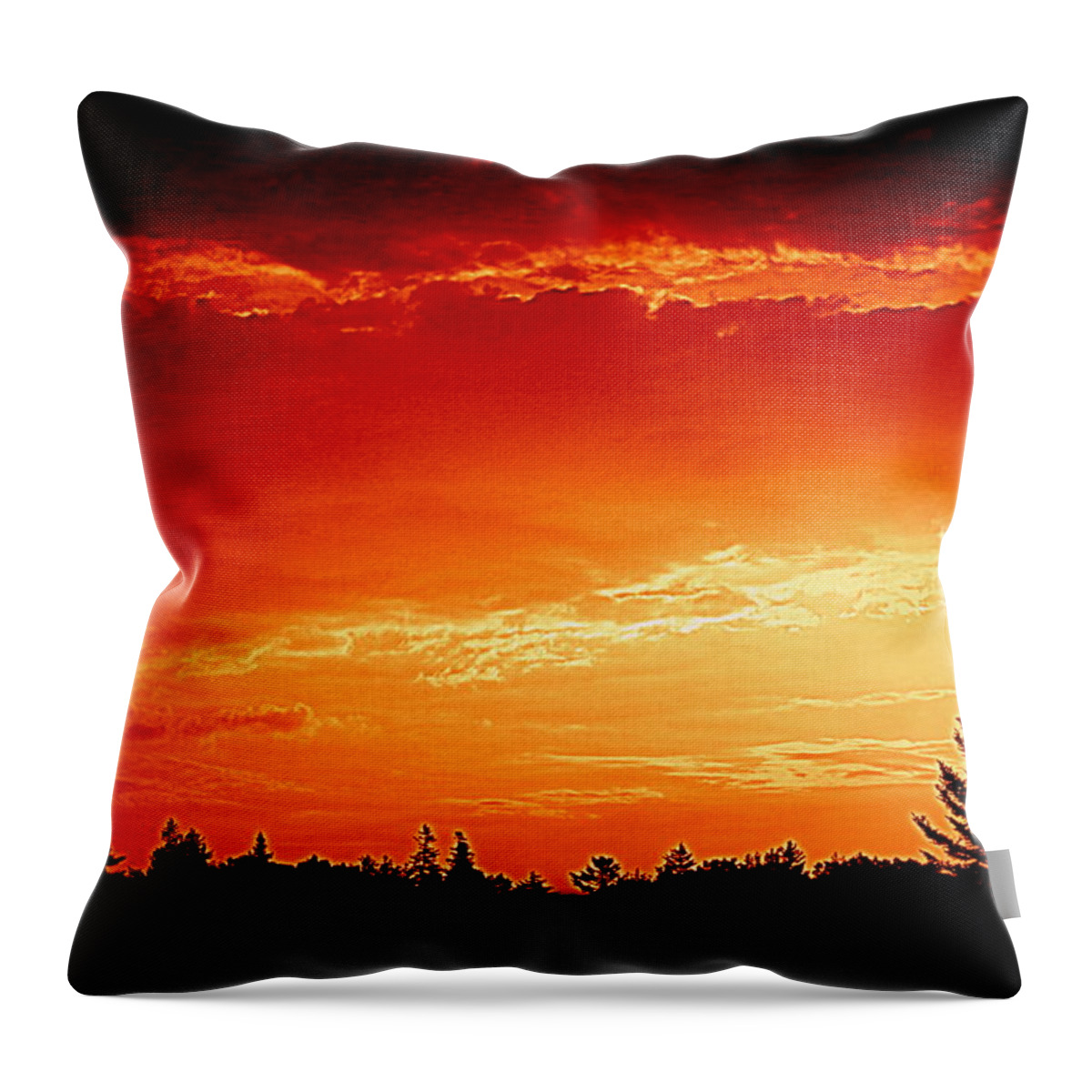 Sunrise Throw Pillow featuring the photograph Sunrise in Southport Maine by Suzanne DeGeorge