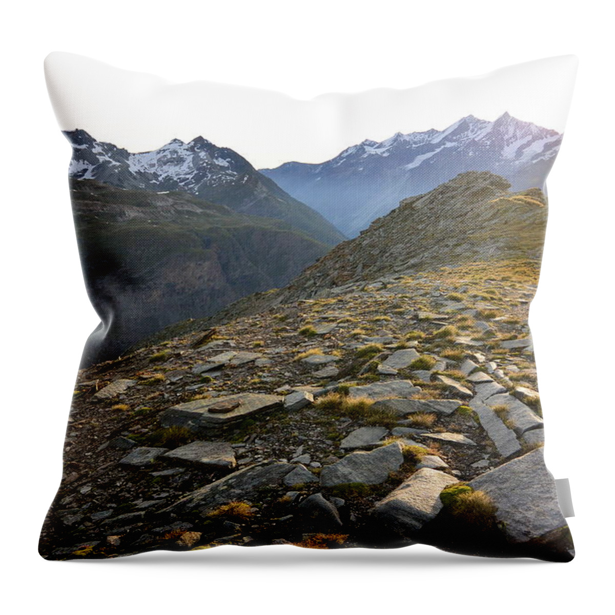 Zermatt Throw Pillow featuring the photograph Sunrise In The Swiss Alps by Two Small Potatoes