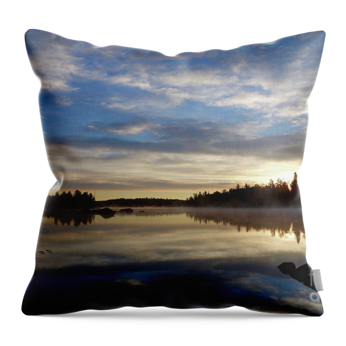Sunrise Throw Pillow featuring the photograph Sunrise on Lake Jeanette by Sandra Updyke