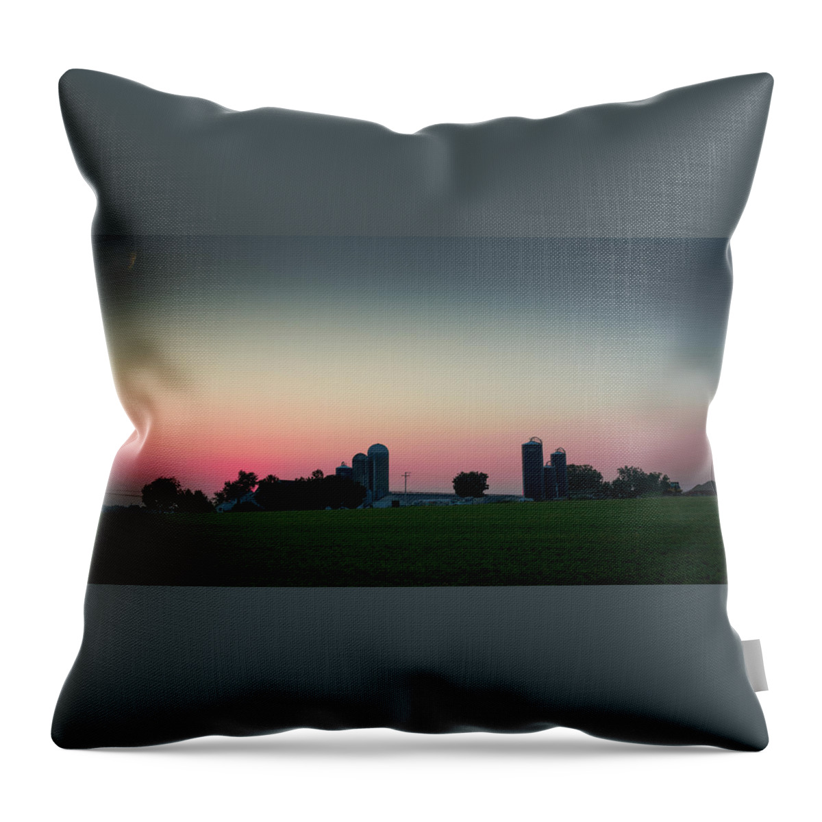 Sunrise On A Farm In Lancaster Throw Pillow featuring the photograph Sunrise on the Farm by Kenneth Cole