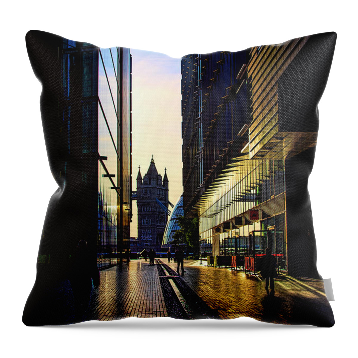 London Throw Pillow featuring the photograph Sunrise on the South Bank by Chris Thaxter