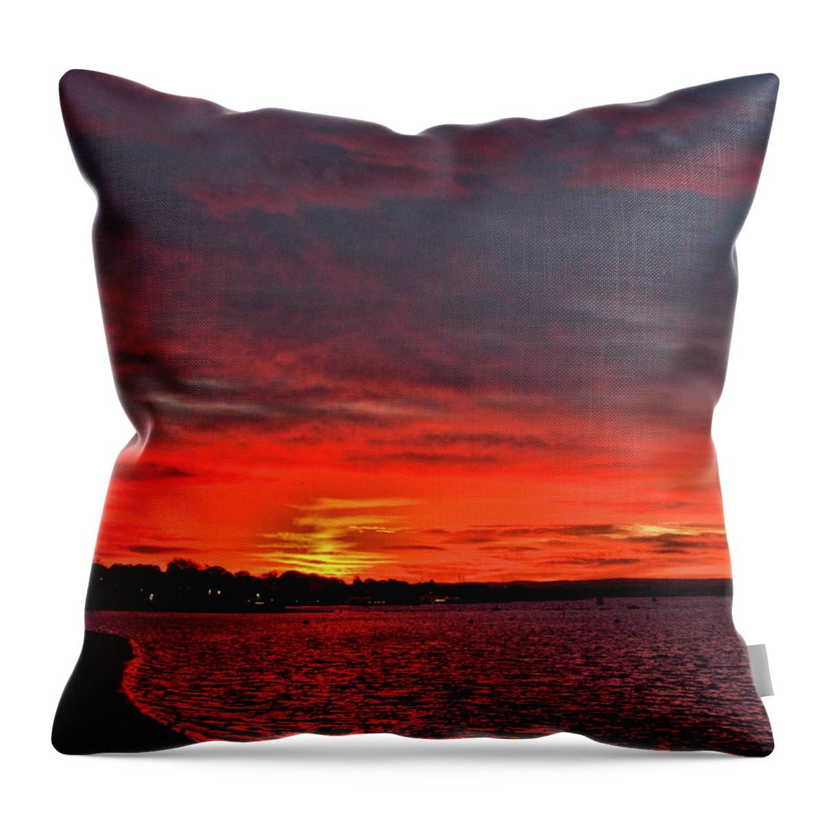 Pier Throw Pillow featuring the photograph Sunrise Onset Pier by Bruce Gannon