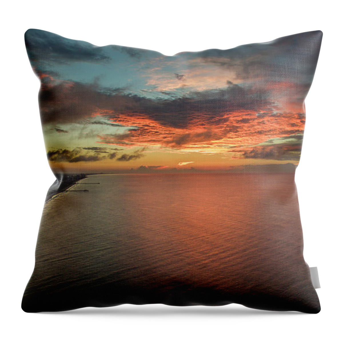 Sunrise Throw Pillow featuring the photograph Sunrise10 by Star City SkyCams
