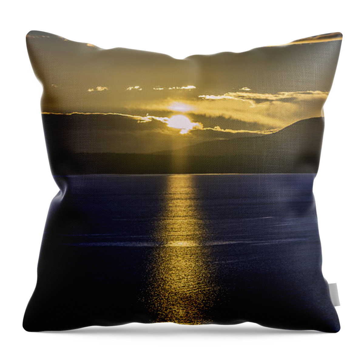 Sunset Throw Pillow featuring the photograph Suns Golden Rays by Mark Joseph