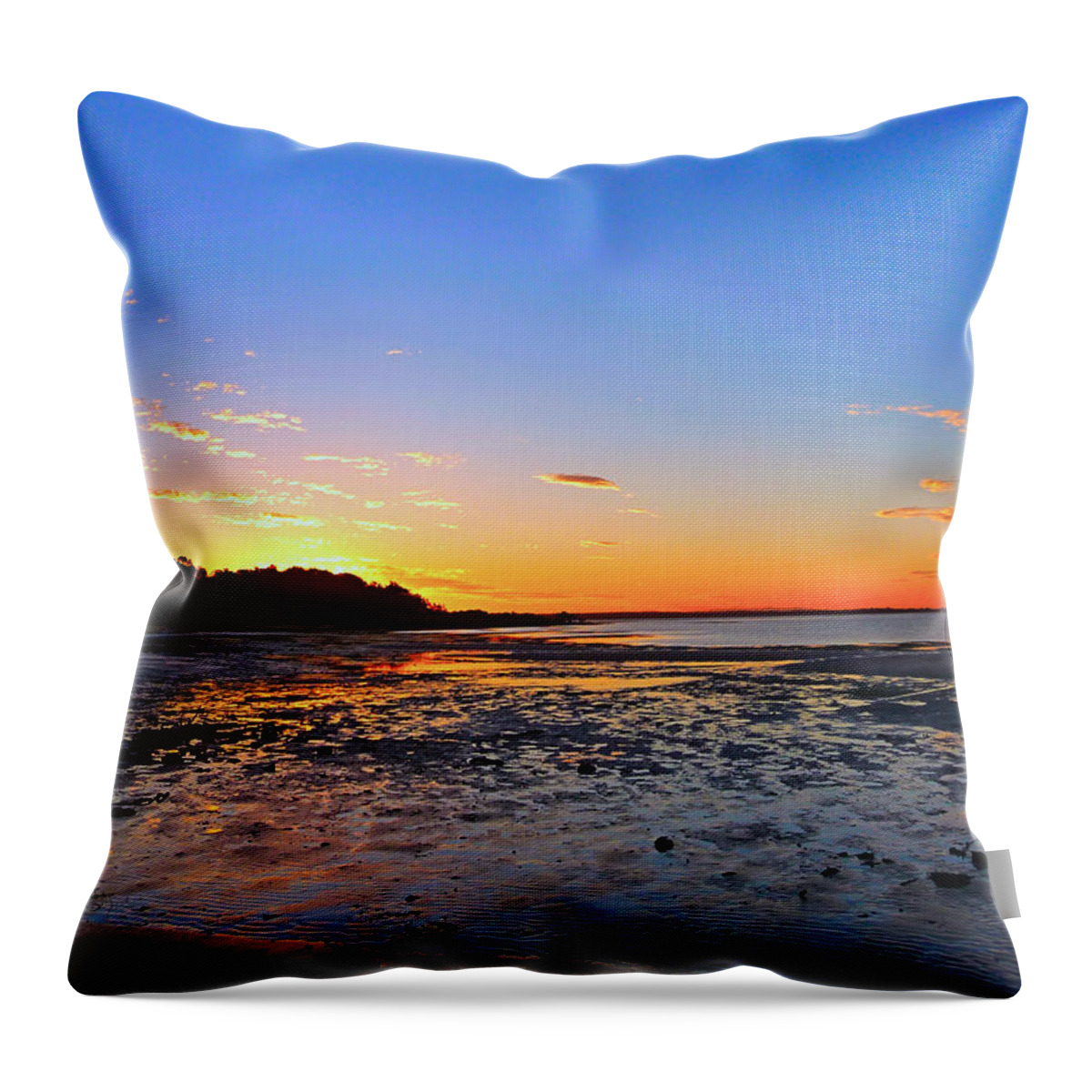 Beach Throw Pillow featuring the photograph Sunset 1 by Michael Blaine
