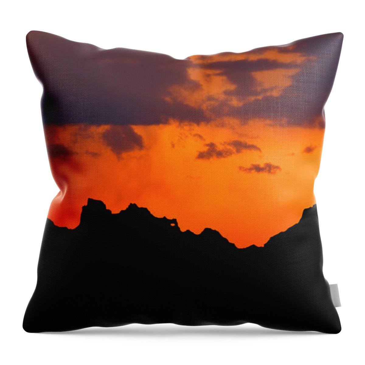 Sunset Throw Pillow featuring the photograph Sunset Across the Badlands by Nicholas Blackwell