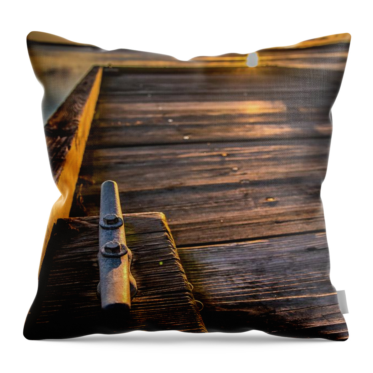 Sunset Throw Pillow featuring the photograph Sunset at Back Bay 1 by Larkin's Balcony Photography