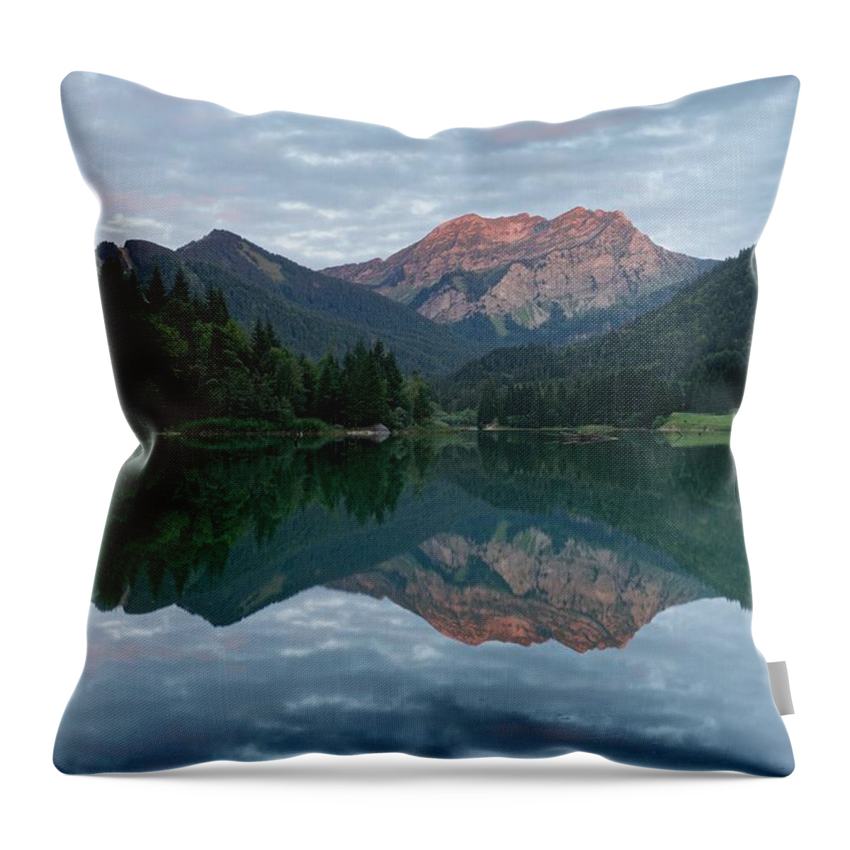 Lac De Vallon Throw Pillow featuring the photograph Sunset at Lac De Vallon by Stephen Taylor