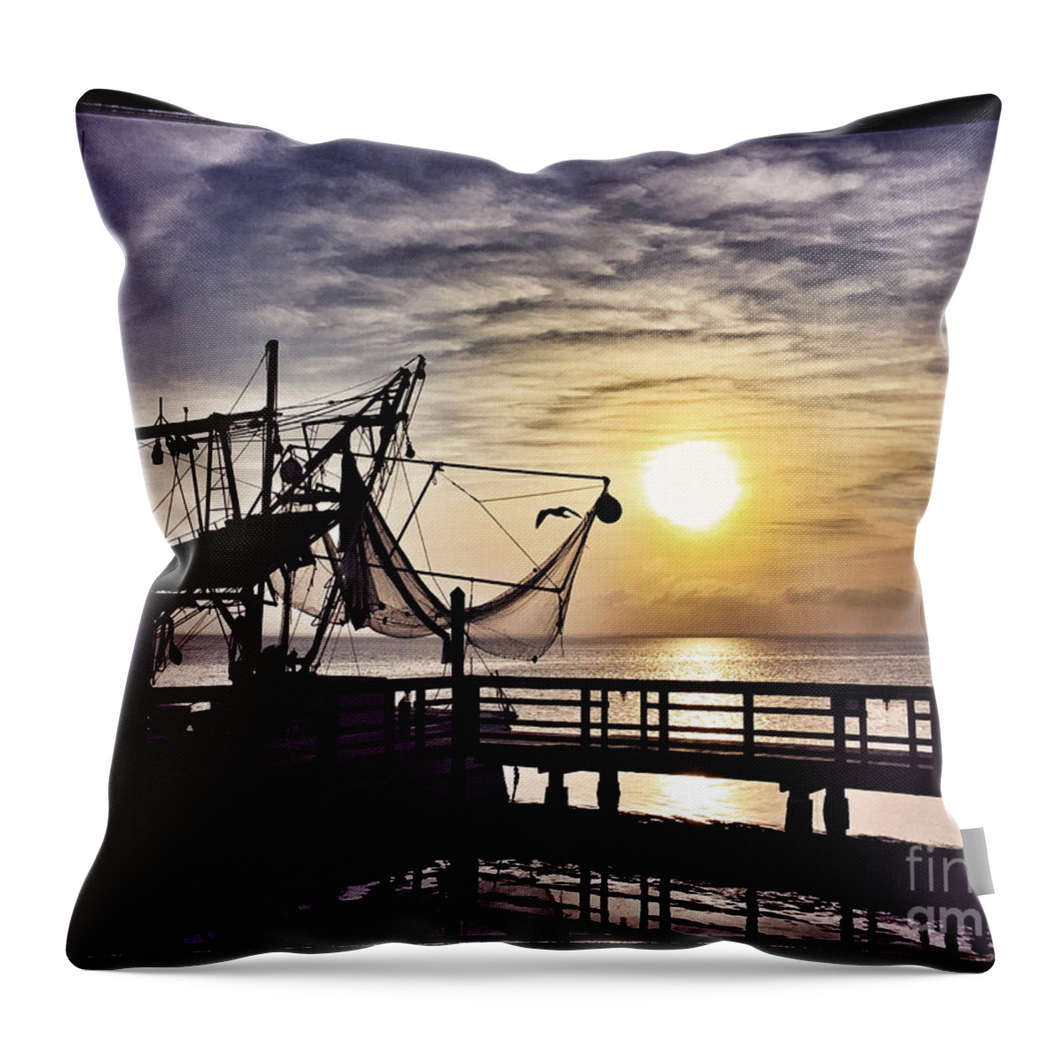 Sunset At Snoopy's Throw Pillow featuring the photograph Sunset at Snoopy's by Debra Martz