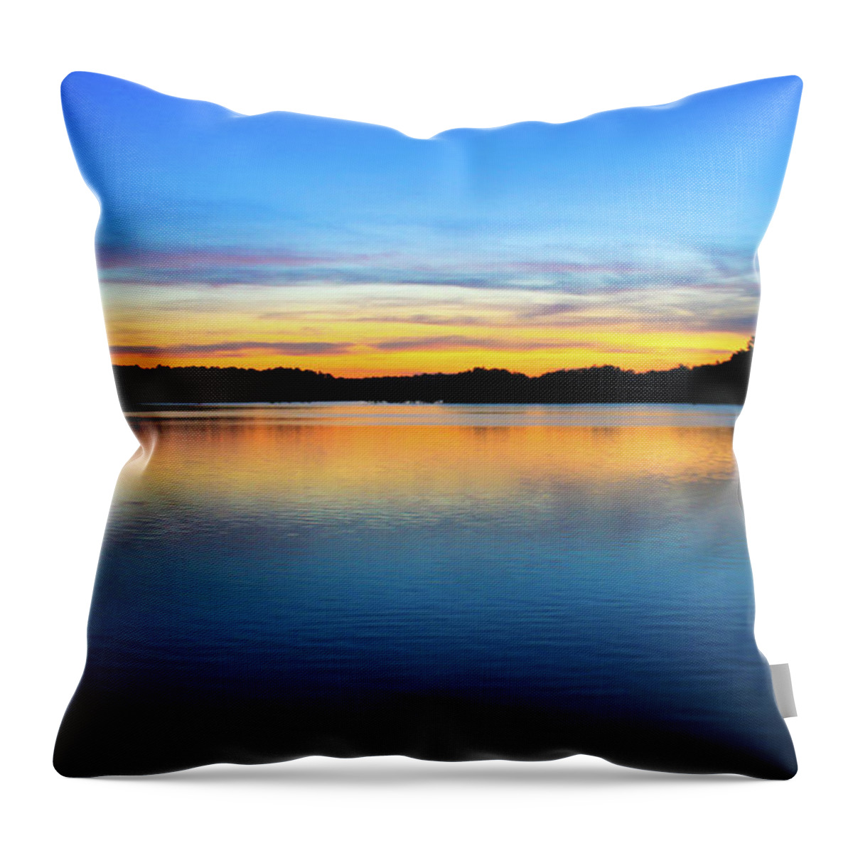 Stumpy Lake Throw Pillow featuring the photograph Sunset at Stumpy Lake Virginia Beach by Ola Allen