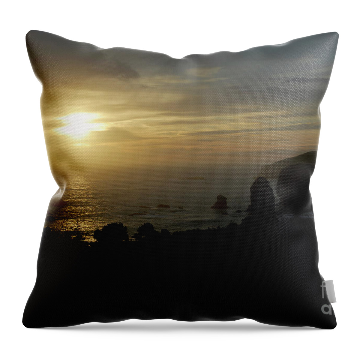 Denise Bruchman Throw Pillow featuring the photograph Sunset Beach by Denise Bruchman