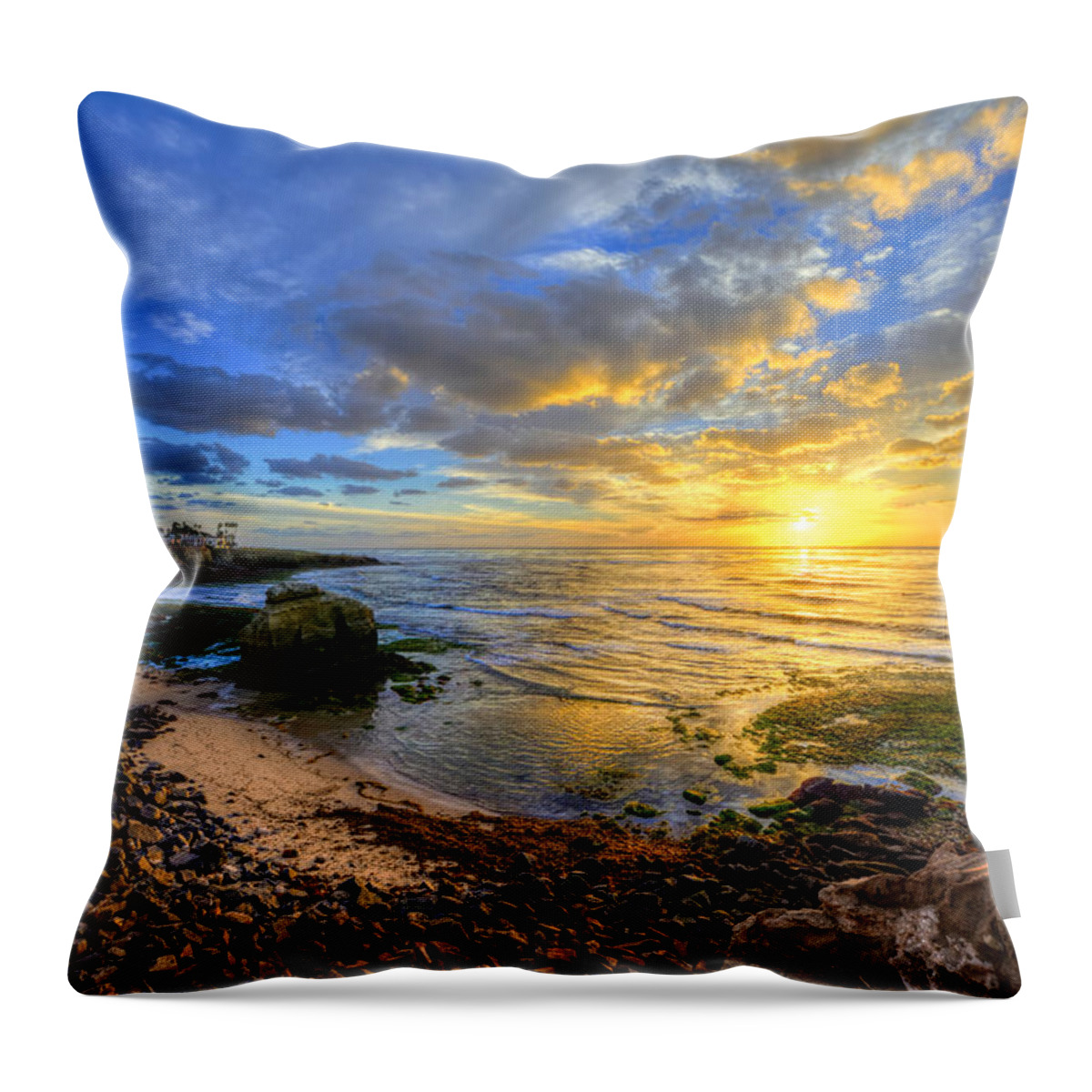 Mark Whitt Throw Pillow featuring the photograph Sunset Cliffs by Mark Whitt