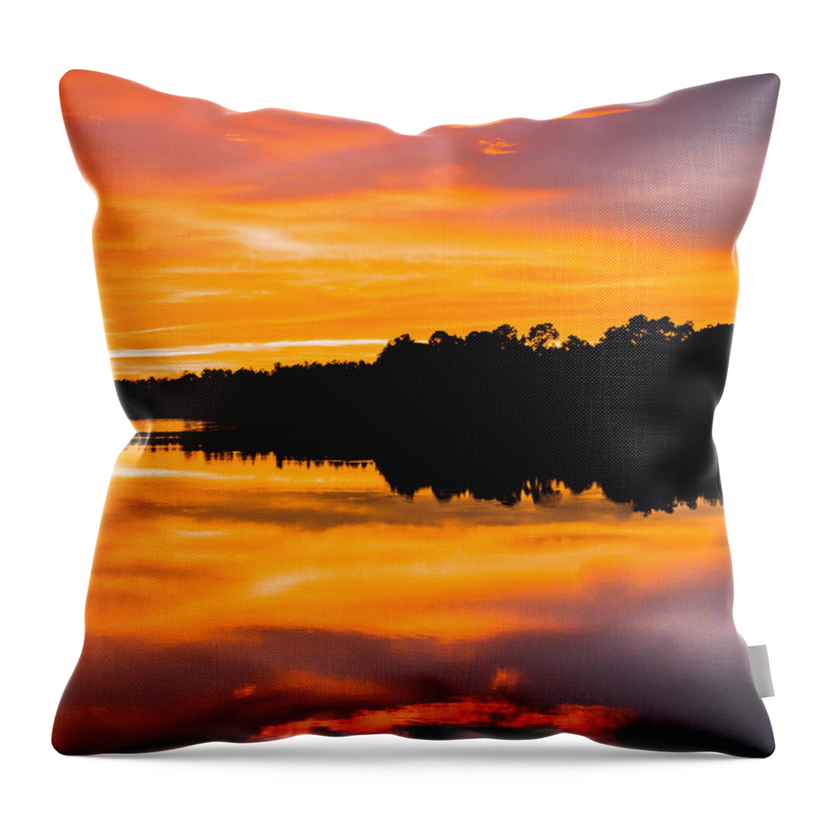 Sunset Throw Pillow featuring the photograph Sunset Colors by Parker Cunningham