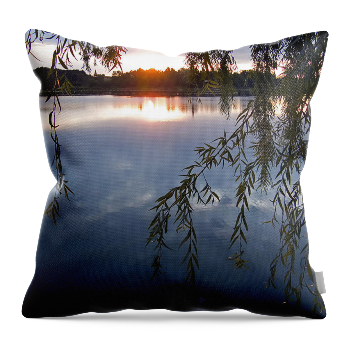 Nature Throw Pillow featuring the photograph Sunset by Daniel Csoka