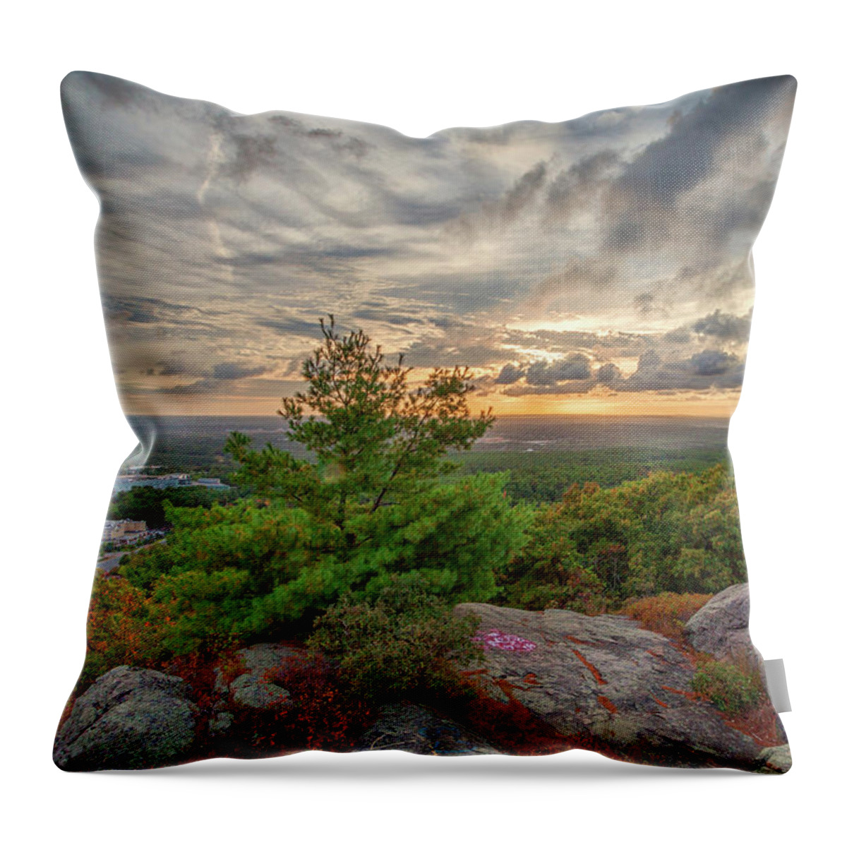 Sunset From The Skyline Trail Throw Pillow featuring the photograph Sunset From The Skyline Trail by Brian MacLean