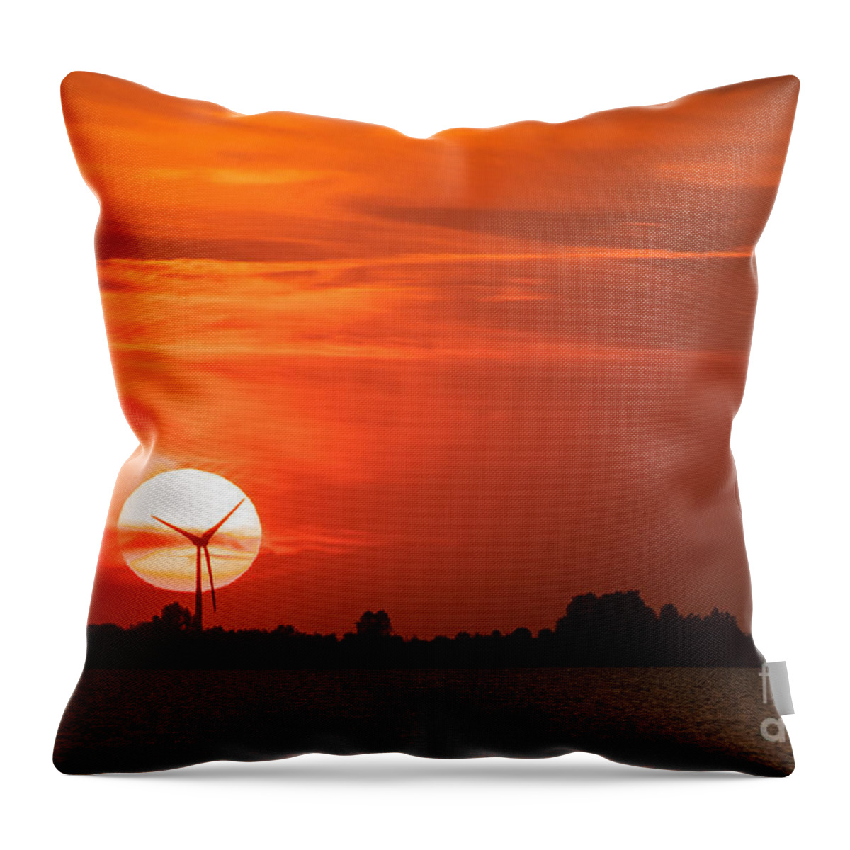 Husum Throw Pillow featuring the photograph Sunset Husum by Howard Ferrier