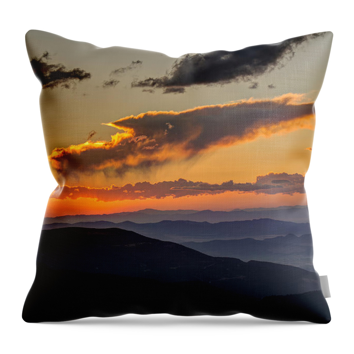2015 Throw Pillow featuring the photograph Sunset Layers by David R Robinson