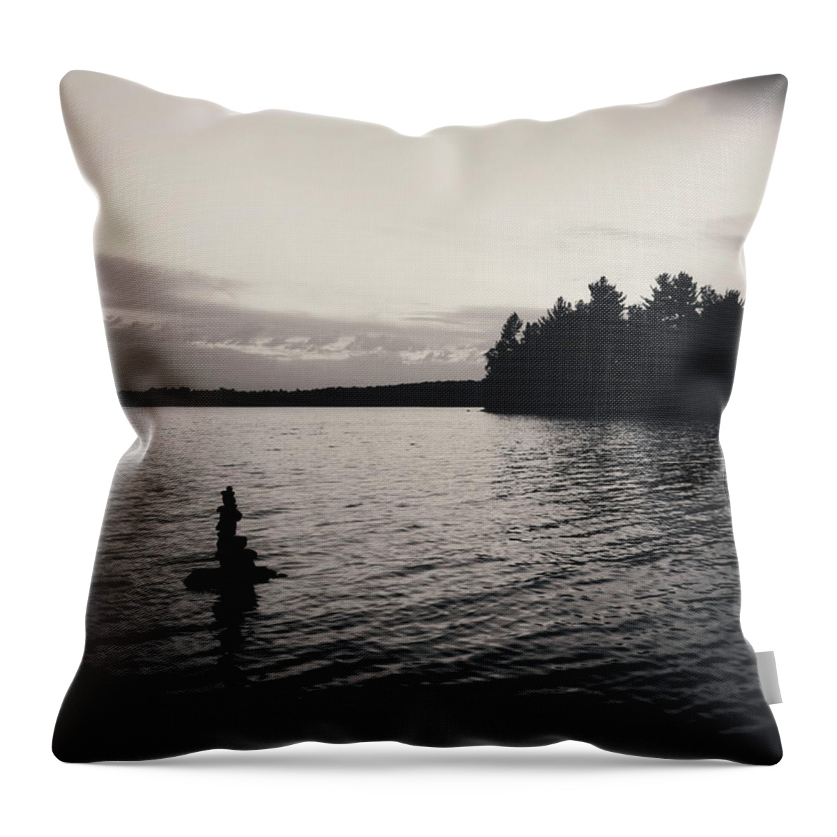 Sunset Throw Pillow featuring the photograph Sunset Meditation by Hermes Fine Art