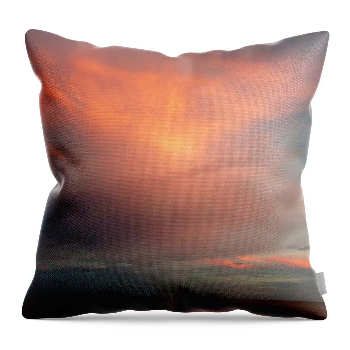 Sunset Throw Pillow featuring the photograph Sunset Moonrise by Melanie Moraga