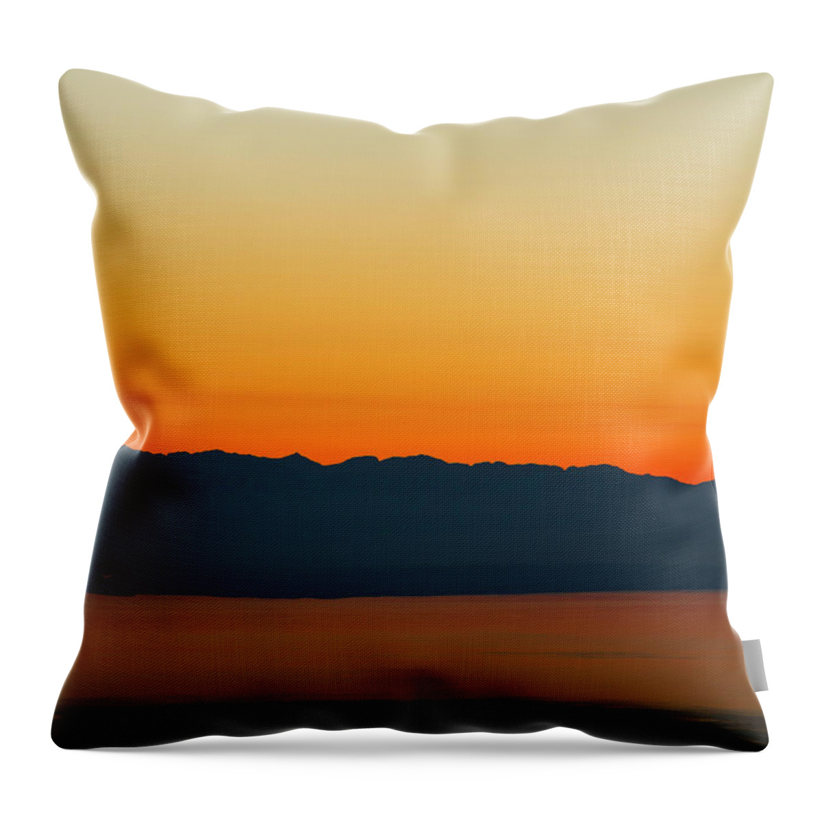 Nature Throw Pillow featuring the photograph Sunset Mountains by Rick Deacon